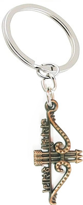 KV Fashion Lord Jai Shree Shyam Teen Baan Dhari Metal Keychain Brownz Key Chain