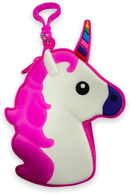 Augen Cute Unicorn Pop It Coin Purse Pouch Key Ring Anti-Rust (Pack of 1) Silicone Key Chain