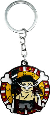Buko Spinning Anime Character Metal Keychain Anti-Rust, Wheel-Rotating Novelty Design Key Chain