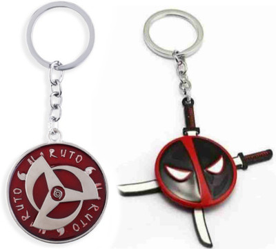 Jainsburys Combo of Naruto Rotating keychain & Deadpool Sword Rotating keychain Key Chain