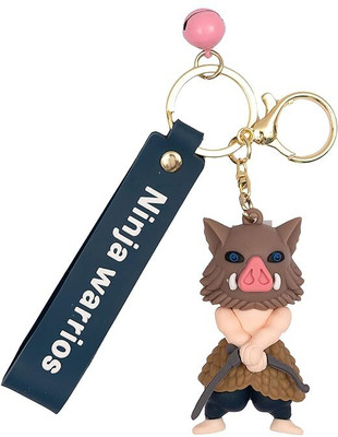GKM Hasibira Inosuke Demon Slayer 3D keyring hook strap keychain for boys & girls Key Chain