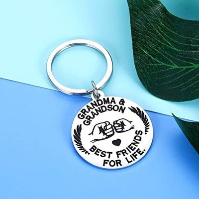 Myurawells To My Grandson Keychain Gifts From Grandma Nana Grandparents Key Chain