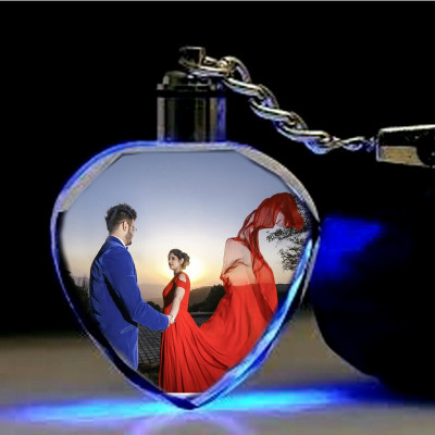 Picture Affairs Production Personalized LED Keychain/Keyring Photo Printed Gift Anniversary Birthday PAP54 Key Chain