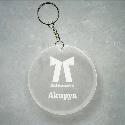 SY Gifts Advocate Logo Desigh With Akupya Name Key Chain