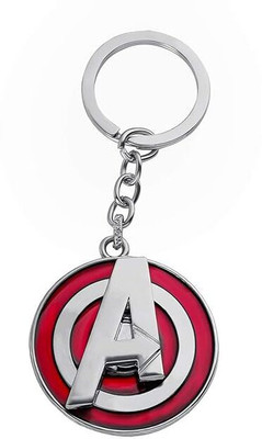 SBE Collections Marvel Avengers A Logo Rotating Spinner Keychain - 360 Metal Keyring Key Chain