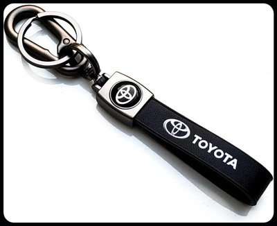 gtrp Trendy-PREMIUM LEATHER AND STEEL KEYCHAINS & KEYRINGS COMPATIBLE WITH TOYOTA Key Chain