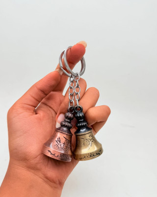 GT Gala Time Combo of 2 Guardian Bells Tibetan Spiritual Protection Charm for Biker Good Luck Key Chain