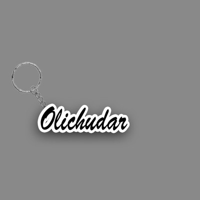 SY Gifts SYG Olichudar Name Keychain White And Black Key Chain