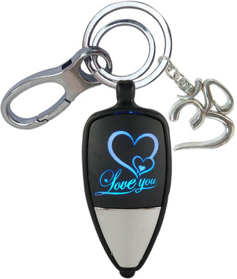 HANDSOME ISK Love U Beautiful LED Light with OM Finish Locking Lock Key Chain