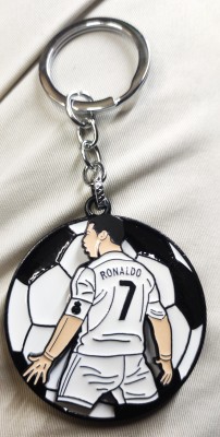 mik RONALDO 7 FOOTBALL PLAYER 360 DEGREE ROTATE PREMIUM METAL Key Chain