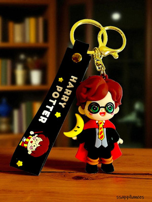SSAppliances Harry Potter Mini Cartoon Keychain | 3D Silicone Keyring with Moon Accessory Key Chain