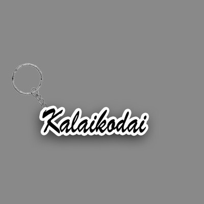 SY Gifts SYG Kalaikodai Name Keychain White And Black Key Chain
