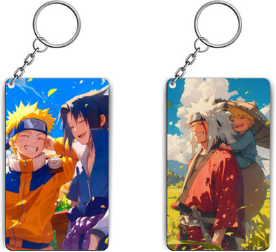 Respite Paradise Naruto Anime Keychains Kit - (Set Of 2 Keychains Style A) Anime Theme Key Chain
