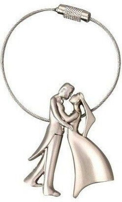 Meeko.com Very Romantic Ball Dancing Couple Valentine Gift Wire_kk109 Key Chain