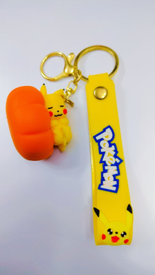Keychain gallery PIKACHU Collectible Premium Famous Cartoon Anime 3D Rubber Silicon Keychain Key Chain