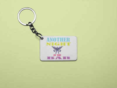 DOGAR ESSENTIALS Another Night At The Bar - Printed Acrylic Keychain (Pack Of 2) Key Chain