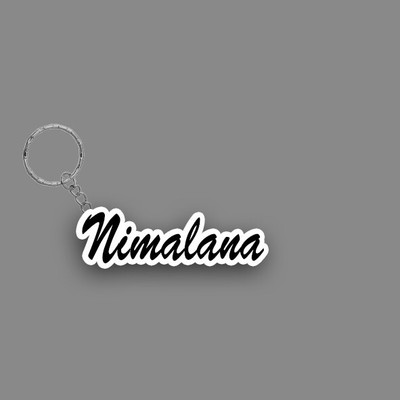 SY Gifts SYG Nimalana Name Keychain White And Black Key Chain