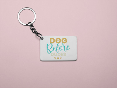 Rushaan Dog before dudes -Printed Acrylic Keychain (Pack Of 2) Key Chain