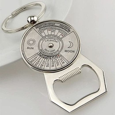 doozie gifts Bottle Opener with 50 Year Calendar Silver keychain Key Chain