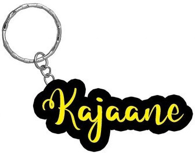 Prihit PRIHIT_Kajaane Name Black Yellow Name Keychain Key Chain