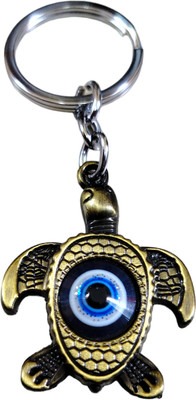 Deethyas Fashion Lucky Astrology Astro evil Eye Turtle Tortoise Shape Beautiful Metal Keychain Key Chain
