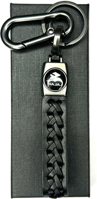 FLAMBE New bajajBlack Cross Design Belt Keychain Key Chain