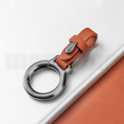 Marrone Car Key Chain Ring clip, Universal Leather Car Keychain Key Chain
