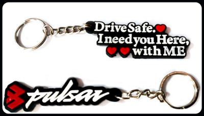 Meeko.com -Pulsar with Drive safe Rubber bike 01-KC Key Chain