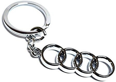 gtrp keychain-Premium Quality Chrome Metal Audi Car Logo Key Chain