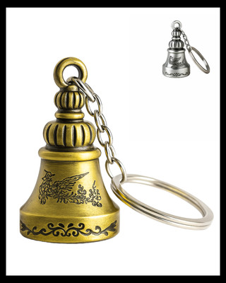 Wonderwhimzy Tibetan Bell Keychain Temple Bell Keychain Metal bell Key Chain Multi color Key Chain