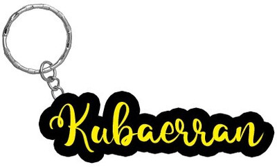 SY Gifts Kubaerran Name Black Yellow Name Keychain Key Chain