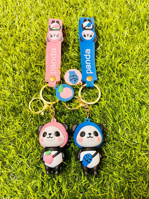 GKM Cute Attractive Panda 3D high quality combo set keychain Key Chain