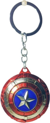 AFLAA Superheroes Metal Keychain with Rotating Designs - Travel Accessory, Multicolor Key Chain