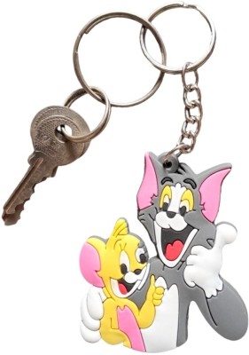 CRAZYGOL PVC RUBBER 3D Cute Tom and Jerry Keychain For Girls and Boys 2 PCs Key Chain