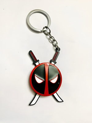 ORCA Deadpool Keychain Rotating with Swords Key Chain