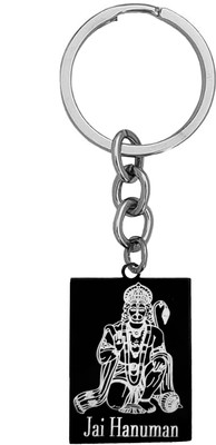 Shiv Jagdamba Religious Hindu Lord Hanuman ji With Mountain Black Keyring ShivKey202506 Key Chain