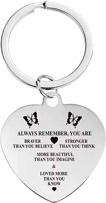 M Men Style Friendship Day Gift Always Remember You Are Braver Keychain Skey202483 Key Chain