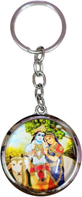 PEARLISH Crystal Radha Krishna Keychain Key Chain