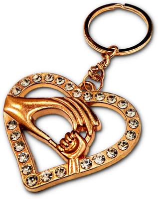 swagtreg Golden Stones Heart-hand Key Chain