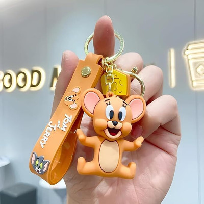 Ignite Jerry Keychain Soft Silicone Keyring Wristband Strap For Car Bike Bag Key Chain