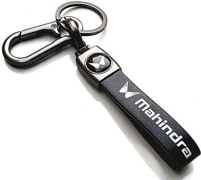 gtrp Mahindra Long Leather Key Chain, Key Ring with Metal & Leather 01 Key Chain