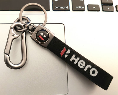GIKH KeyChain_Premium Leather Strip With Buckle Hero Bikes Key Chain