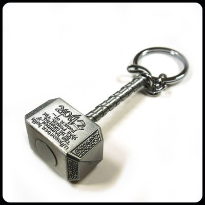 gtrp Top_marvel thor hammer silver keychain Key Chain