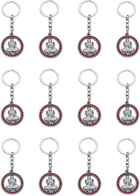 BLESSINGS set of 12 Goddess Saraswati Metal Keychains Key Chain