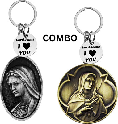M Men Style Double Sided Mother Mary Keychain Religious Key Ring Catholic Gift Com643-627 Key Chain