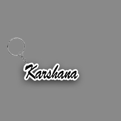 SY Gifts SYG Karshana Name Keychain White And Black Key Chain