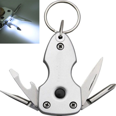 StealODeal Multi-tool Like Torch, Screwdriver, Knife & Bottle Opener Key Chain
