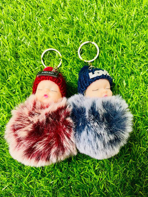 GKM Doll combo set soft fur keychain for girls Key Chain