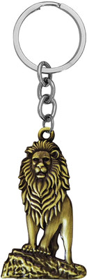 M Men Style Lion Head Metal Keychain Wild Strength & Power Design Keys Bronze SKey2025503 Key Chain