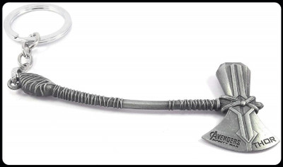 gtrp Trendy-Silver Avengers Infinity War Thor Axe Key Case Key Chain